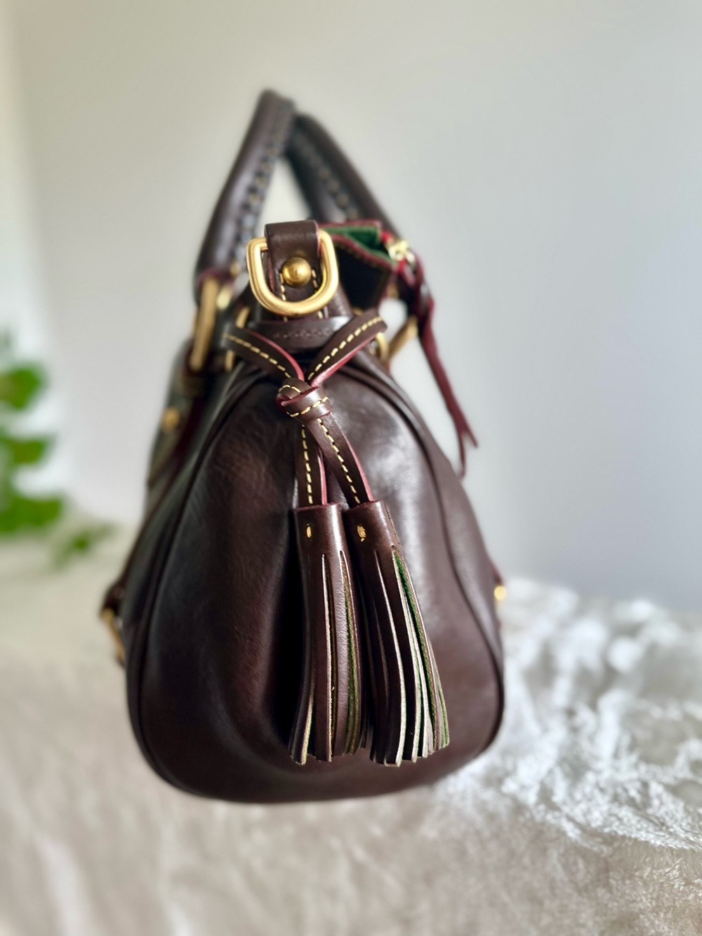 Dooney & Bourke Vintage Florentine Satchel in T’Moro Brown NWOT - Picture 11 of 16